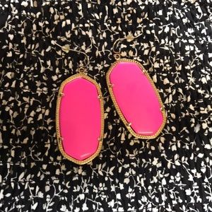 Kendra Scott ‘Danielle’ Oval Earrings | Hot Pink